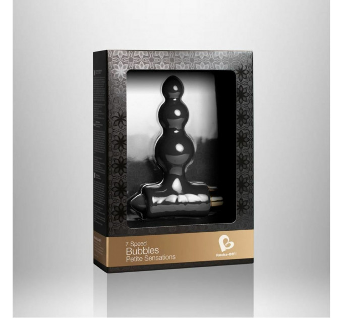 Анальная цепочка ROCKS-OFF - PETITE SENSATIONS BUBBLES BLACK
