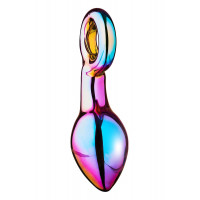 Анальный плаг из боросиликатного стекла GLAMOUR GLASS CHUNKY RING PLUG