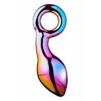 Анальный плаг из боросиликатного стекла GLAMOUR GLASS CHUNKY RING PLUG