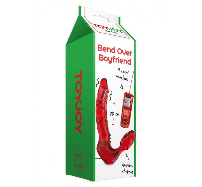 Безремневий страпон з вібрацією Bend Over Toy Joy