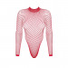 Боди-сетка Obsessive B126 с открытой спиной, красный, XL/XXL