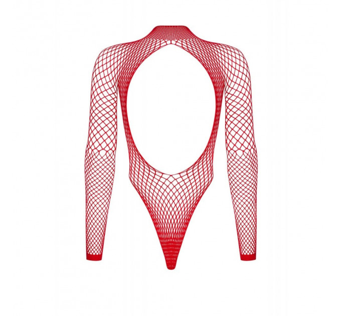 Боди-сетка Obsessive B126 с открытой спиной, красный, XL/XXL