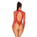 Боди-сетка Obsessive B126 с открытой спиной, красный, XL/XXL