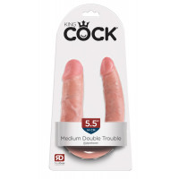 Двойной фаллоимитатор Pipedream King Cock M Double Trouble, Flesh