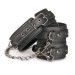 Ошейник с поножами, черный Leather Collar With Anklecuff