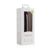 Вибратор анальный с рельефом EasyToys Screwed черный, S
