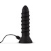 Вибратор анальный с рельефом EasyToys Screwed черный, S