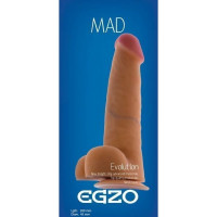Фаллоимитатор реалистичный с мошонкой EGZO MAD Ciberskin Impassioned Lover на присоске