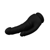 Фаллоимитатор двойной на присоске Chisa Naked Legend Stripper 8.5, черный