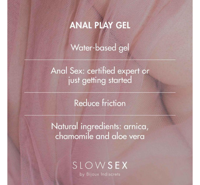 Гель для анальной стимуляции на водной основе ANAL PLAY Slow Sex by Bijoux Indiscrets, 30 мл