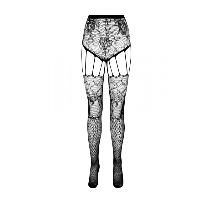 Колготки-бодистокинг, S-L черный Passion ECO S004