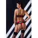 Комплект белья с поясом для чулков SCARLET SET red S/M - Passion