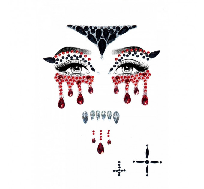 Маска вампира из страз Vampire Rhinestone Stick-On Jewels Leg Avenue