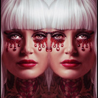 Маска вампіра зі страз Vampire Rhinestone Stick-On Jewels Leg Avenue