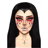 Маска вампіра зі страз Vampire Rhinestone Stick-On Jewels Leg Avenue