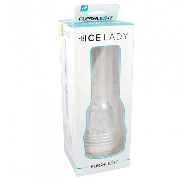 Мастурбатор вагина в колбе, киберкожа Fleshlight Ice Lady Crystal, прозрачный