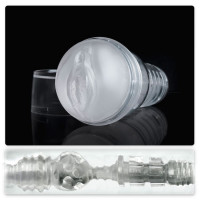 Мастурбатор вагіна у колбі, кібершкіра Fleshlight Ice Lady Crystal, прозорий