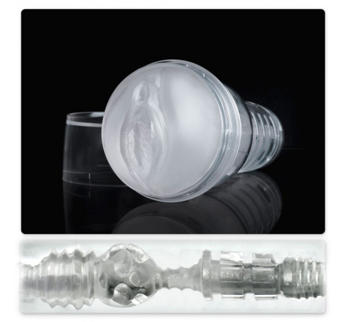 Мастурбатор вагина в колбе, киберкожа Fleshlight Ice Lady Crystal, прозрачный