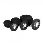 Набор анальных пробок Diamond plug черный EasyToys