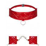 Набор из ошейника и наручников Obsessive Hunteria cuff & chocker O/S