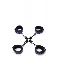 Набір манжет з пряжками для BDSM Whipsmart Deluxe Hogtie, синій