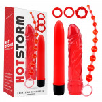 Набір секс-девайсів Chisa Hotstorm Flirting of Couple, 6 предметів, червоний