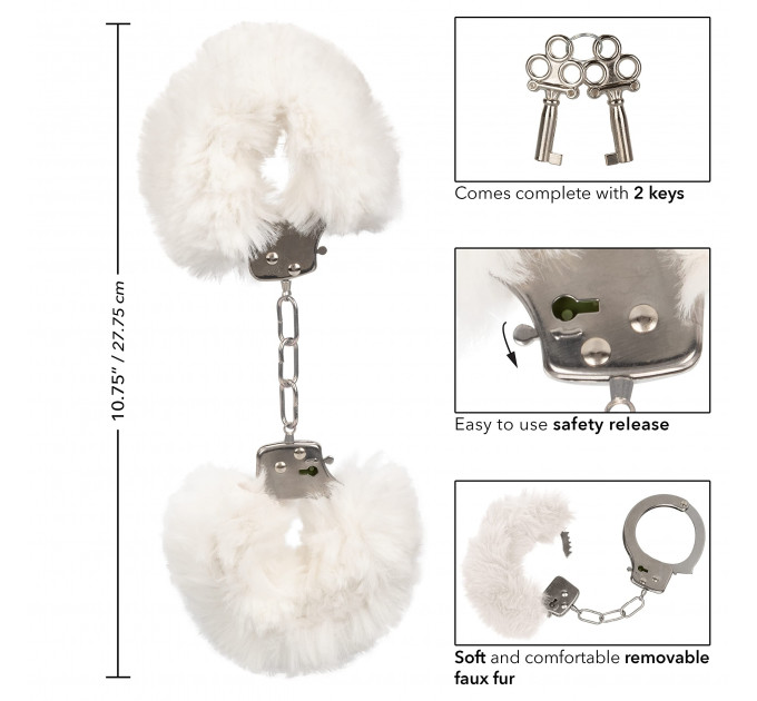 Наручники Metal Handcuff with Plush, белый