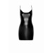 Платье винил, F307 Noir Handmade Mirage, с дорожкой страз по спине, черное, размер М