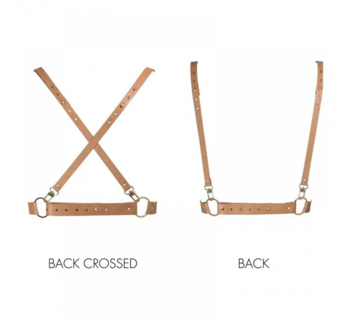 Портупея на грудь MAZE Bijoux Indiscrets бежевая, OS