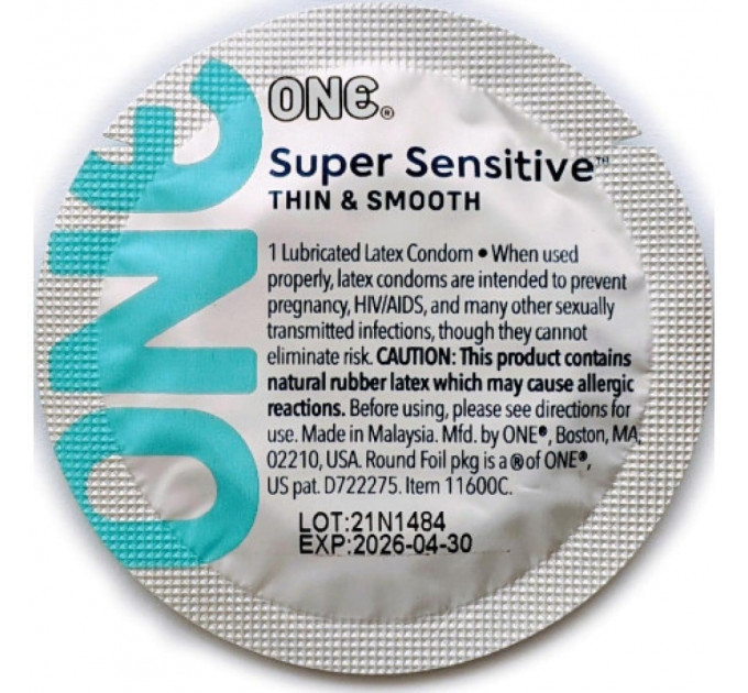 Презервативи One Super Sensitive Дизайн Перо, 5 штук
