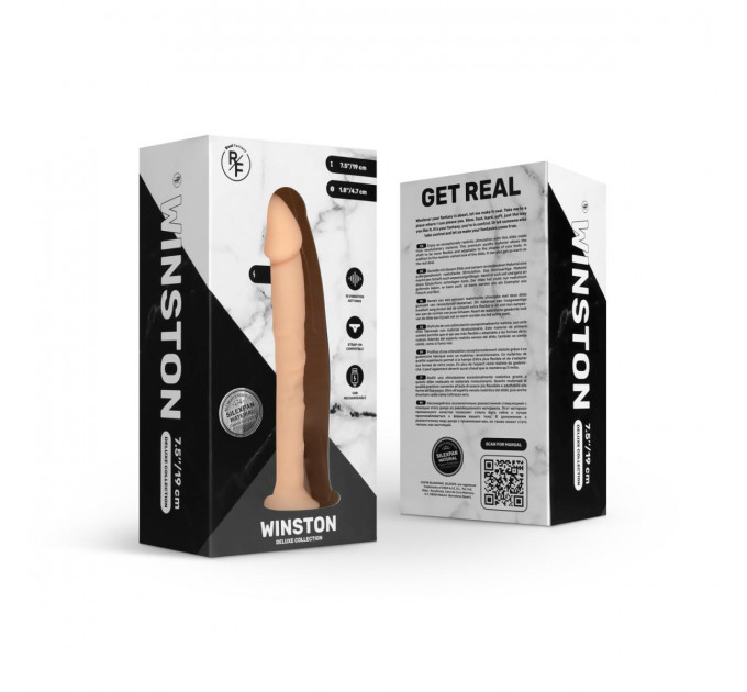 Вибратор реалистичный, на присоске, Real Fantasy Deluxe – Winston, 18 см