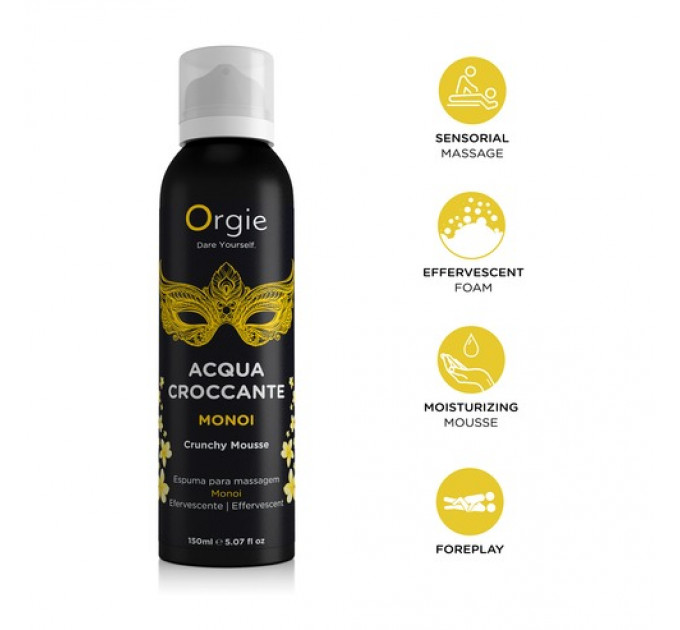 Шипучая увлажняющая пенка для массажа Acqua Crocante, Аромат: Моной из Таити, Orgie
