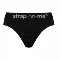 Трусики для страпону, S, Strap-On-Me кільцеве кріплення, з відритими сідницями, чорні