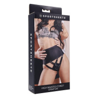 Трусики для страпона Sportsheets Corset с кольцевым креплением, черные