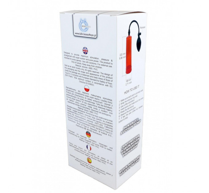 Вакуумная помпа для мужчинPower pump Red Boss Series 22см * 69см