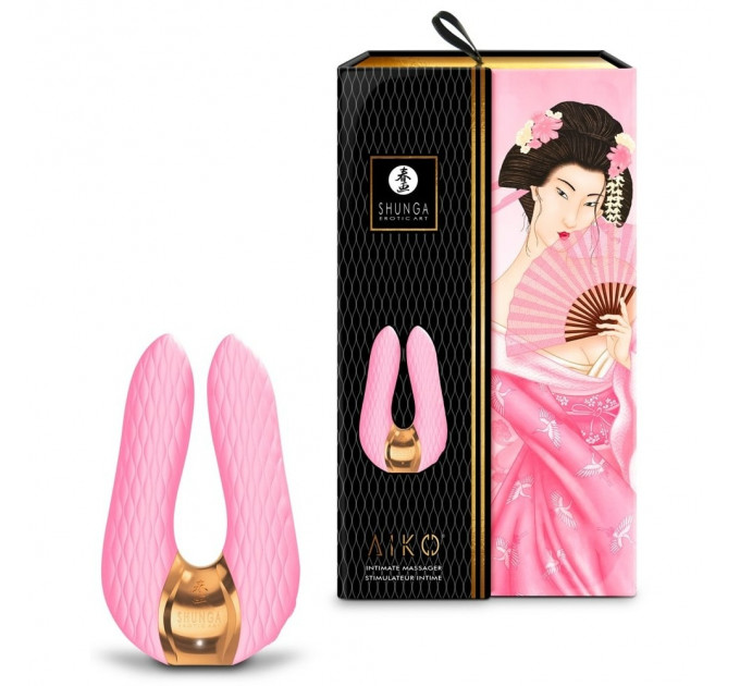 Вибратор для клитора Shunga Aiko, розовый , 10.5 см х 6.5 см