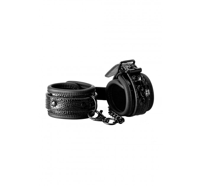 Наручники BLAZE LUXURY HANDCUFF CROCO BLACK