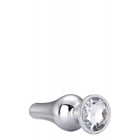 DT21825 анальна пробка конічної форми Dream Toys GLEAMING LOVE SILVER PLEASURE PLUG L