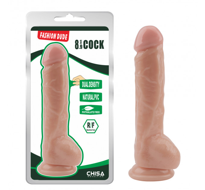 Фалоимитатор беж Chisa Fashion Dude 8.9 Cock 22 см/5 см