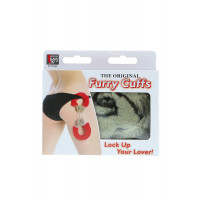 Наручники METAL HANDCUFF WITH PLUSH, ZEBRA