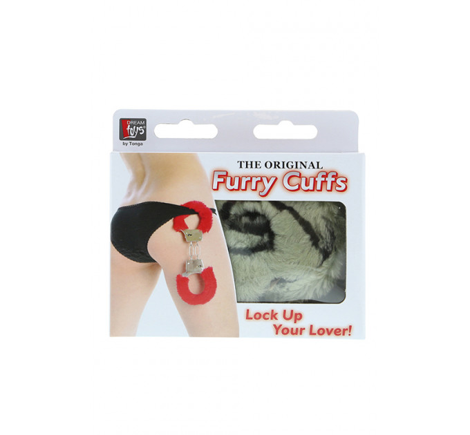 Наручники METAL HANDCUFF WITH PLUSH, ZEBRA
