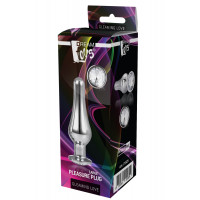 DT21825 анальна пробка конічної форми Dream Toys GLEAMING LOVE SILVER PLEASURE PLUG L
