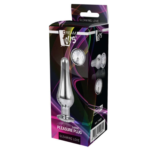 DT21825 Анальная пробка конической формы Dream Toys GLEAMING LOVE SILVER PLEASURE PLUG L