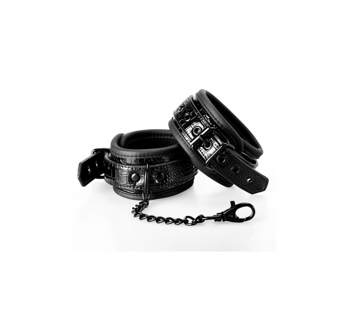 Наручники BLAZE LUXURY HANDCUFF CROCO BLACK