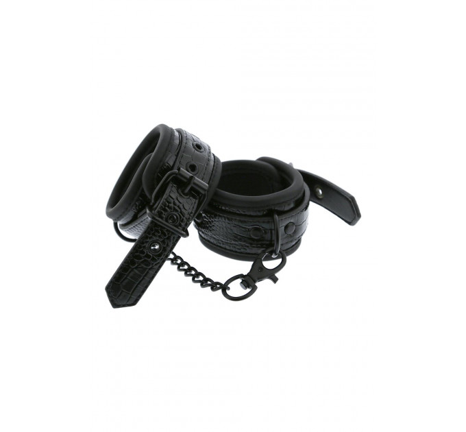 Наручники BLAZE LUXURY HANDCUFF CROCO BLACK