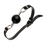 F61432 Кляп из силикона на цепочке Loveshop Latex BREATHABLE BALL GAG BLACK