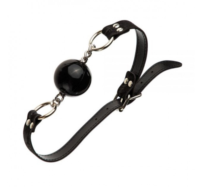 F61432 Кляп из силикона на цепочке Loveshop Latex BREATHABLE BALL GAG BLACK
