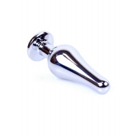 Анальна пробка із червоним кристалом Plug-Jewellery Silver BUTT PLUG- Red