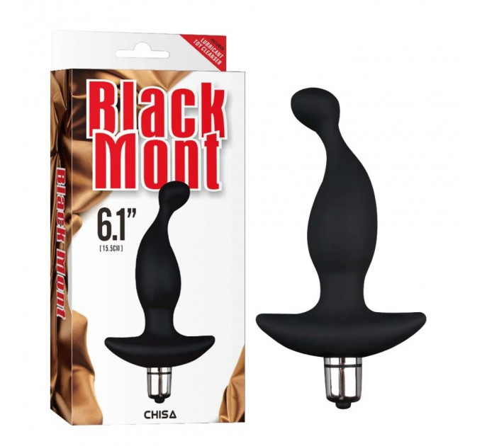 Анальна пробка з віброкулею Chisa Black Mont, чорна