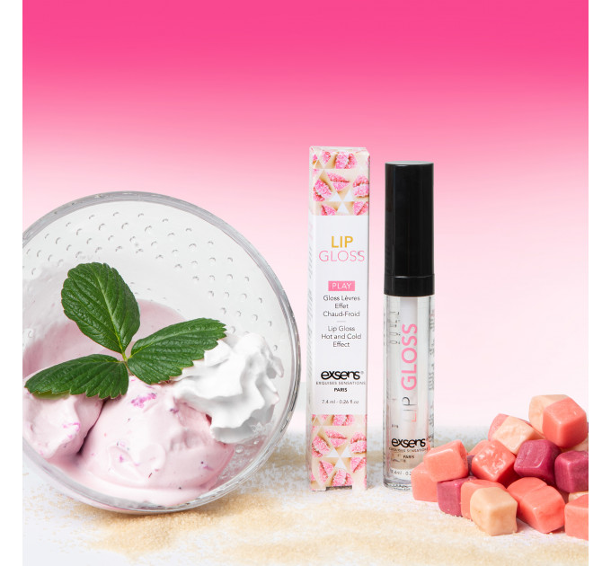 Блеск для оральных ласк EXSENS LIP GLOSS STRAWBERRY 7,4ML